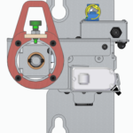 Smart Drive Bracket front view, a remote racking tool.