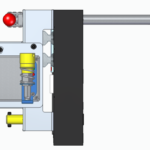 Right side view of a remote racking tool.