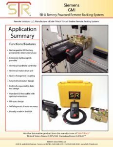 Siemens GMI SRU Remote Racking System - Safe-T-Rack