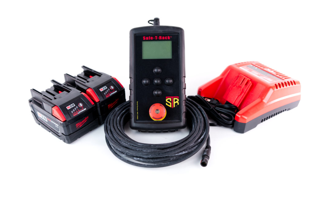 A partial Portable Kit including a Handheld Controller, two 28V batteries, a 50 foot cable, and battery charger. 
